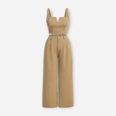 Акція на Костюм жіночий SHEIN GD-00171011 XL Бежевий від Rozetka