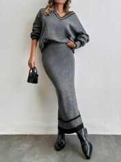 Акція на Костюм жіночий SHEIN GD-00098341 One Size Темно-сірий від Rozetka