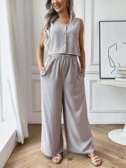 Акція на Костюм для вагітних SHEIN GD-00158006 XL Світло-сірий від Rozetka