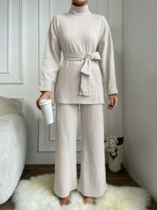 Акція на Костюм жіночий SHEIN GD-00164009 S Бежевий від Rozetka