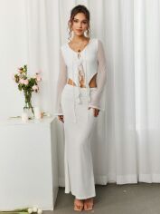 Акція на Костюм жіночий SHEIN GD-00162739 S Білий від Rozetka