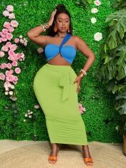 Акція на Костюм жіночий SHEIN GD-00156400 3XL Зелений від Rozetka