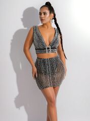 Акція на Костюм жіночий SHEIN GD-00164729 XL Чорний від Rozetka