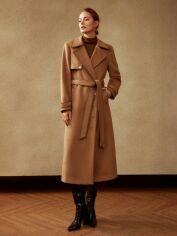 Акція на Пальто жіноче SHEIN GD-00169069 M Коричневе від Rozetka