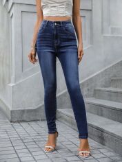 Акція на Джинси жіночі SHEIN GD-00161614 30 Темно-сині від Rozetka