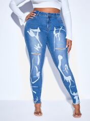 Акція на Джинси Skinny жіночі SHEIN GD-00161598 2XL Сині від Rozetka