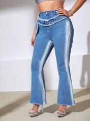 Акція на Джинси Кльош жіночі SHEIN GD-00161611 4XL Сині від Rozetka