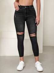 Акція на Джинси жіночі SHEIN GD-00161636 L Чорні від Rozetka