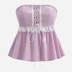 Акція на Топ жіночий SHEIN GD-00160335 S Фіолетовий від Rozetka