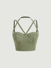 Акція на Топ жіночий SHEIN GD-00164081 S Зелений від Rozetka