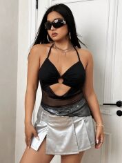 Акція на Топ жіночий SHEIN GD-00165155 2XL Чорний від Rozetka