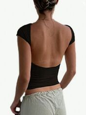 Акція на Топ жіночий SHEIN GD-00169697 M Чорний від Rozetka