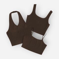 Акція на Топ жіночий SHEIN GD-00171003 S 3 шт. Чорний від Rozetka