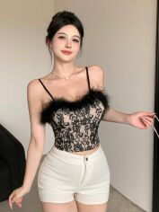 Акція на Топ жіночий SHEIN GD-00160292 M Чорний від Rozetka