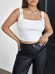 Акція на Топ жіночий SHEIN GD-00165997 3XL Білий від Rozetka