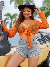 Акція на Топ жіночий SHEIN GD-00161170 XL Помаранчевий від Rozetka