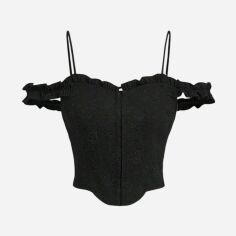 Акція на Топ жіночий SHEIN GD-00160340 XS Чорний від Rozetka