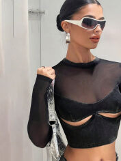Акція на Топ жіночий SHEIN GD-00163894 L Чорний від Rozetka