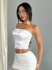 Акція на Топ жіночий SHEIN GD-00163404 M Білий від Rozetka