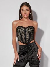 Акція на Топ жіночий SHEIN GD-00164650 L Чорний від Rozetka