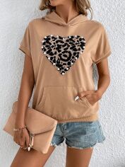 Акція на Худі жіноче SHEIN GD-00170022 S Бежеве від Rozetka