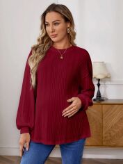 Акція на Джемпер для вагітних SHEIN GD-00169461 XL Бордовий від Rozetka