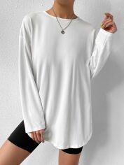 Акція на Лонгслів довгий жіночий SHEIN GD-00102505 S Білий від Rozetka