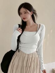 Акція на Топ жіночий SHEIN GD-00162045 L Білий від Rozetka