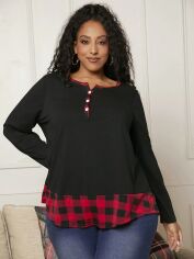 Акція на Футболка жіноча SHEIN GD-00162453 US 28/30 Чорна від Rozetka
