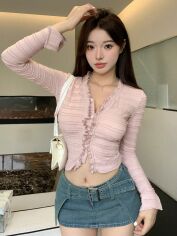 Акція на Футболка жіноча SHEIN GD-00163448 S Рожева від Rozetka