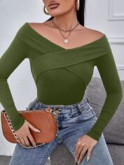 Акція на Футболка жіноча SHEIN GD-00164033 M Зелена від Rozetka