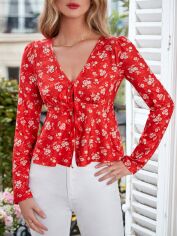 Акція на Блузка жіноча SHEIN GD-00165827 XS Різнокольорова від Rozetka
