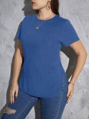Акція на Футболка жіноча SHEIN GD-00166004 XL Синя від Rozetka