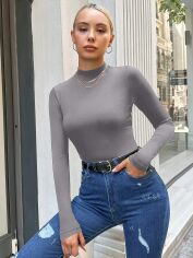 Акція на Футболка жіноча SHEIN GD-00166061 S Сіра від Rozetka