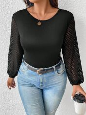Акція на Футболка жіноча SHEIN GD-00166140 XL Чорна від Rozetka
