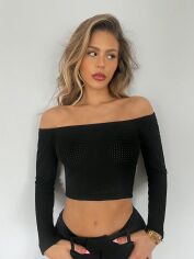 Акція на Топ жіночий SHEIN GD-00166234 L Чорний від Rozetka