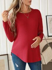 Акція на Футболка жіноча SHEIN GD-00162479 M Бордова від Rozetka