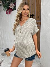 Акція на Футболка жіноча SHEIN GD-00165273 M Кремова від Rozetka