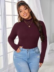 Акція на Гольф-водолазка SHEIN GD-00164850 4XL Малинова від Rozetka