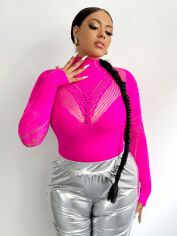 Акція на Гольф-водолазка SHEIN GD-00164955 One Size Фуксія від Rozetka