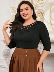 Акція на Топ жіночий SHEIN GD-00164994 2XL Чорний від Rozetka