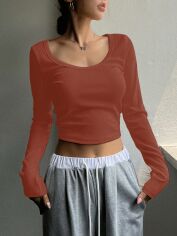 Акція на Топ жіночий SHEIN GD-00163451 XL Помаранчевий від Rozetka