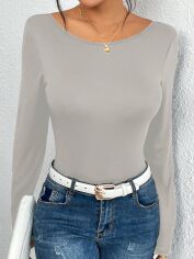 Акція на Футболка жіноча SHEIN GD-00163453 XL Сіра від Rozetka