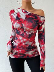 Акція на Футболка жіноча SHEIN GD-00163456 XL Червона від Rozetka