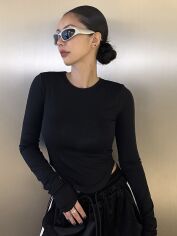 Акція на Футболка жіноча SHEIN GD-00165108 XL Чорна від Rozetka