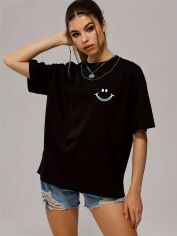 Акція на Футболка жіноча SHEIN GD-00169258 XL Чорна від Rozetka