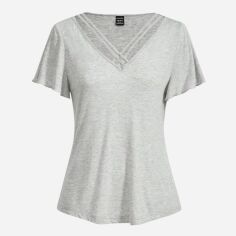 Акція на Футболка жіноча SHEIN GD-00157179 M Світло-сіра від Rozetka