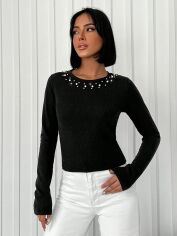 Акція на Футболка жіноча SHEIN GD-00163446 S Чорна від Rozetka