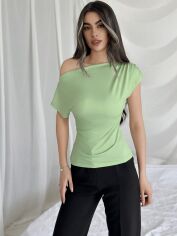 Акція на Футболка жіноча SHEIN GD-00163443 S Зелена від Rozetka