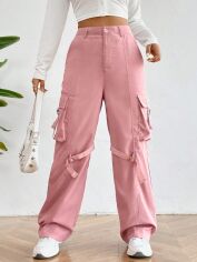 Акція на Штани жіночі SHEIN GD-00158354 XL Рожеві від Rozetka